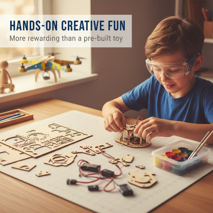 🎁🔥 HOT SALE 50%OFF 🔥🧩 DIY Wooden Drone Building Kit 🚁
