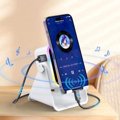 5-in-1 Wireless Speaker Phone Stand with Power Bank