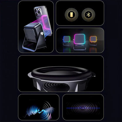 5-in-1 Wireless Speaker Phone Stand with Power Bank